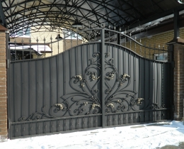 Кованые арочные ворота в Воронеже